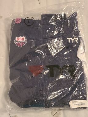 TYR Navy Blue USA Swimming Team Warm-Up Jacket
